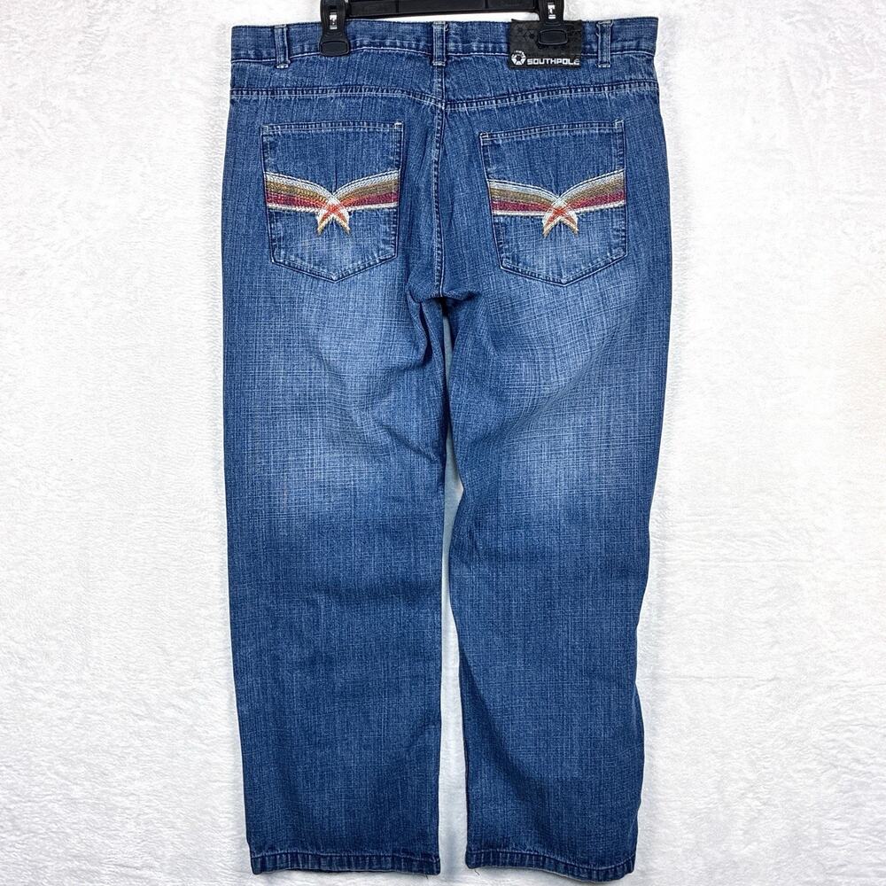VTG Southpole Jeans Men 42 (40) Faded Black Label Wide Leg  Baggy Skate Rave Y2K